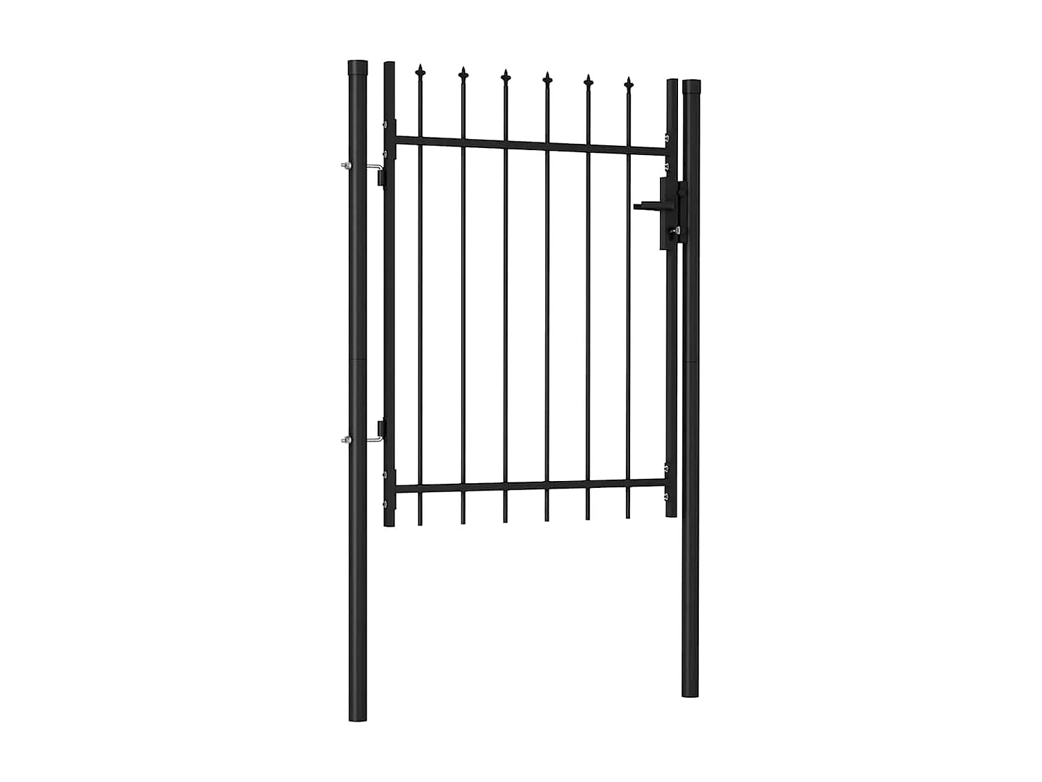 Puerta simple con punta de acero 1x1,2 m Negra