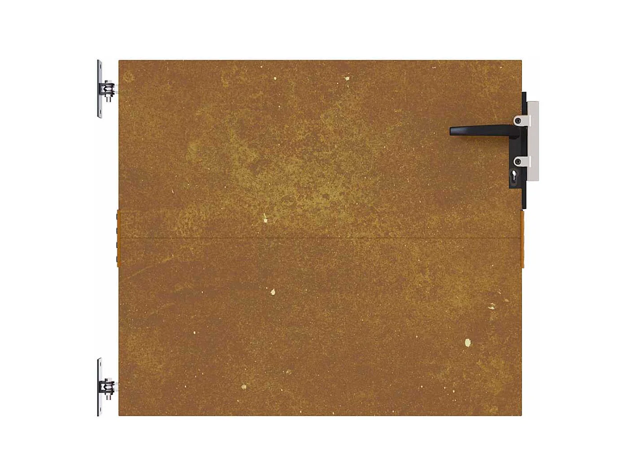 Portail de jardin 85x75 cm acier corten