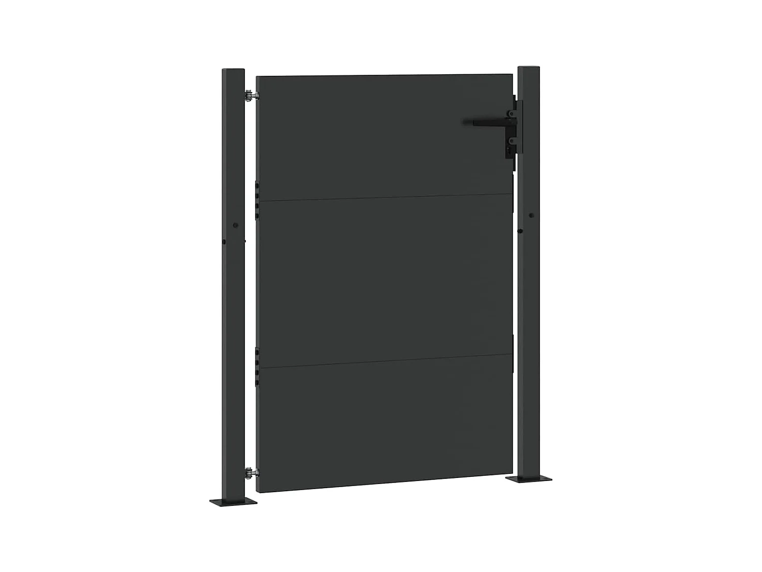 Zwarte tuinpoort 105 x 150 cm gepoedercoat staal