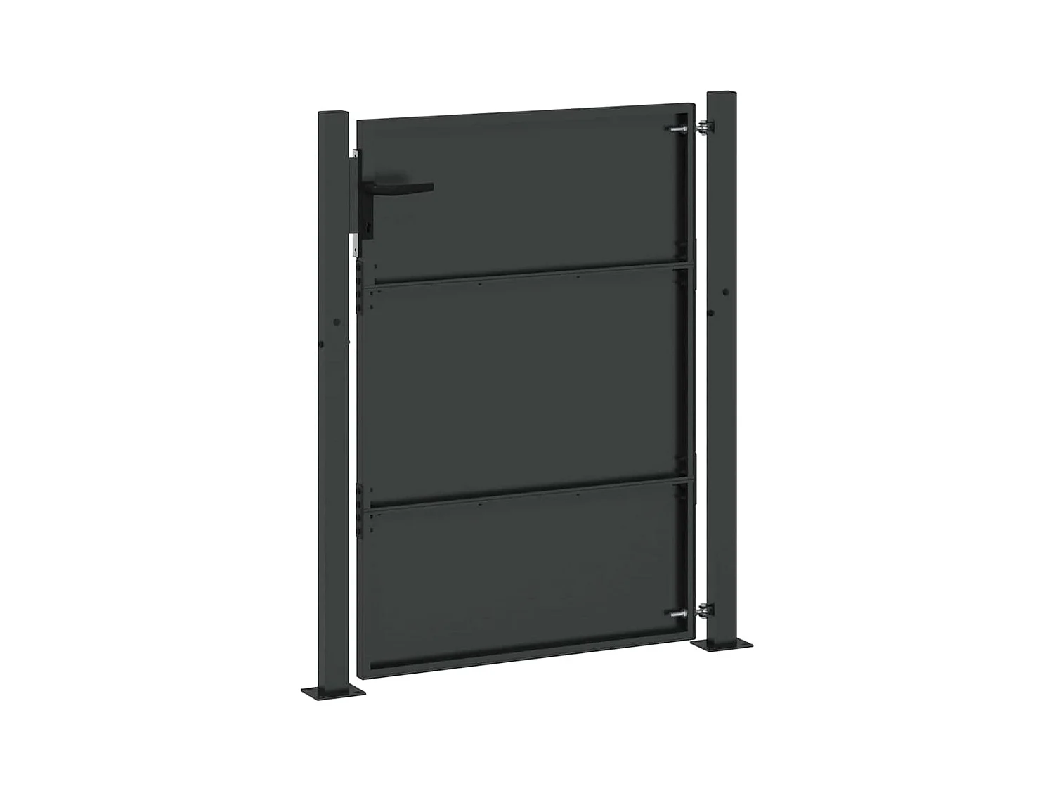 Zwarte tuinpoort 105 x 150 cm gepoedercoat staal