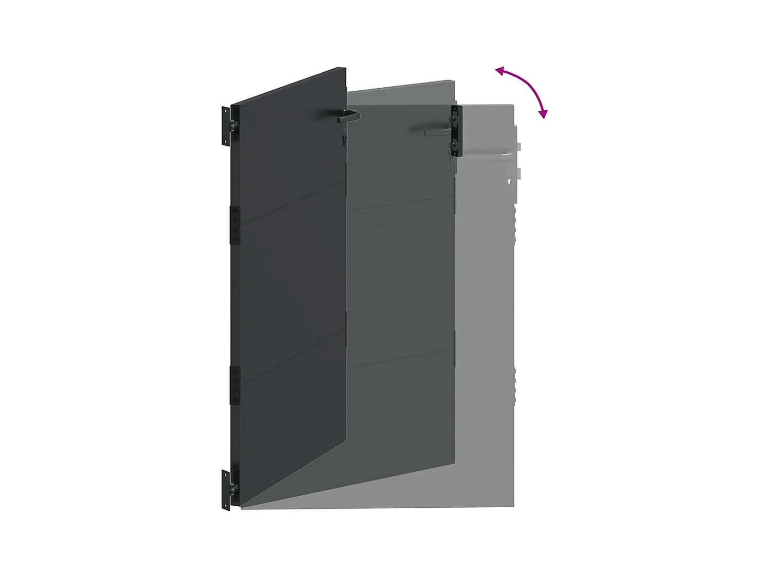 Zwarte tuinpoort 105 x 150 cm gepoedercoat staal