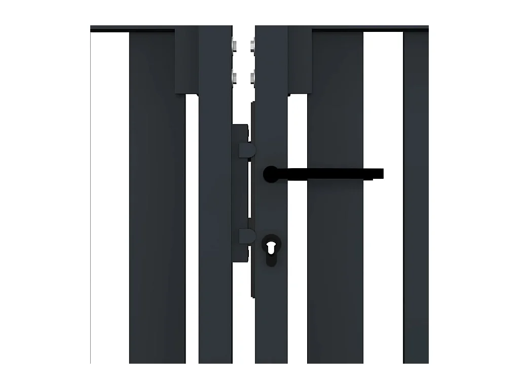 Cancello per recinzione a doppia anta in acciaio 306x220 cm antracite