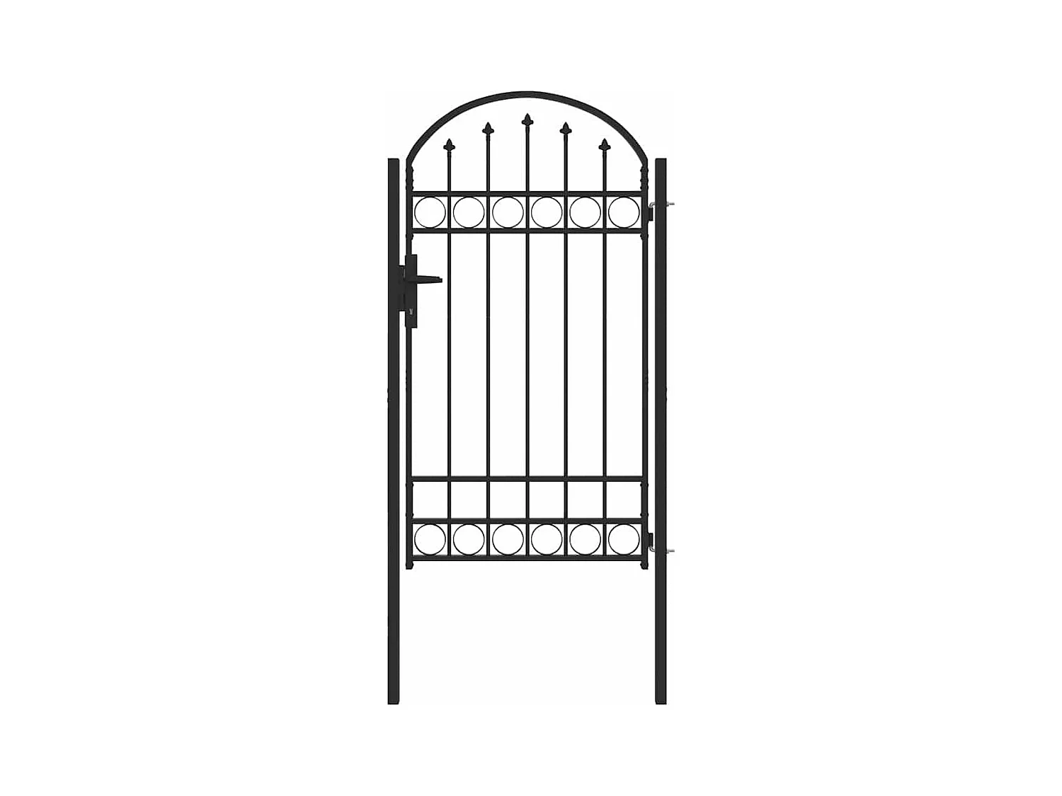 Cancello per recinzione grigio 100 x 175 cm in acciaio verniciato a polvere