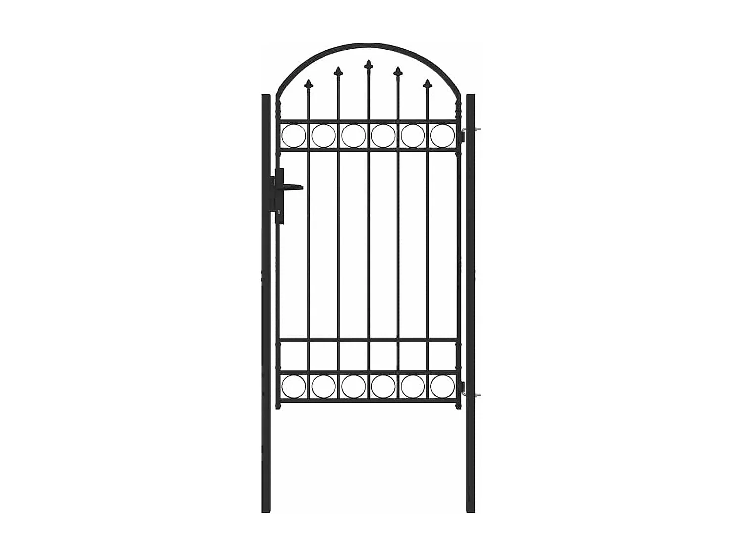 Cancello per recinzione grigio 100 x 175 cm in acciaio verniciato a polvere