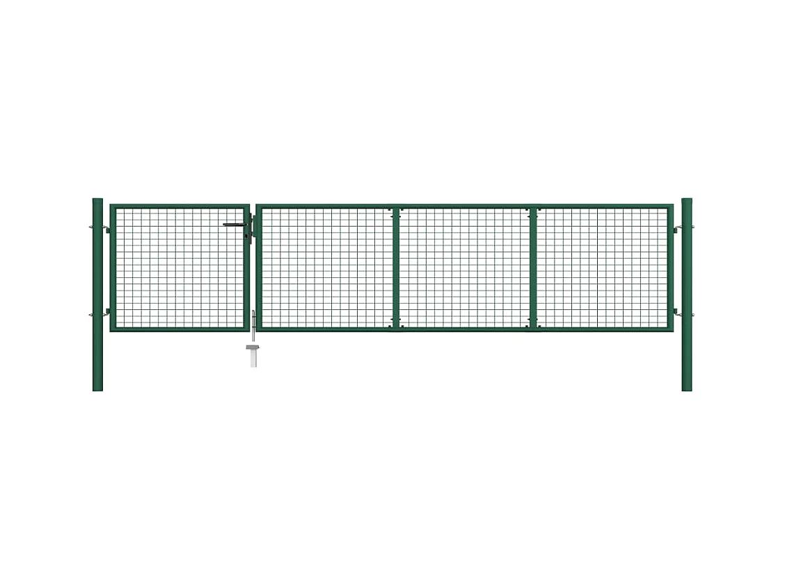 Portillon Acier 350x75 cm Vert