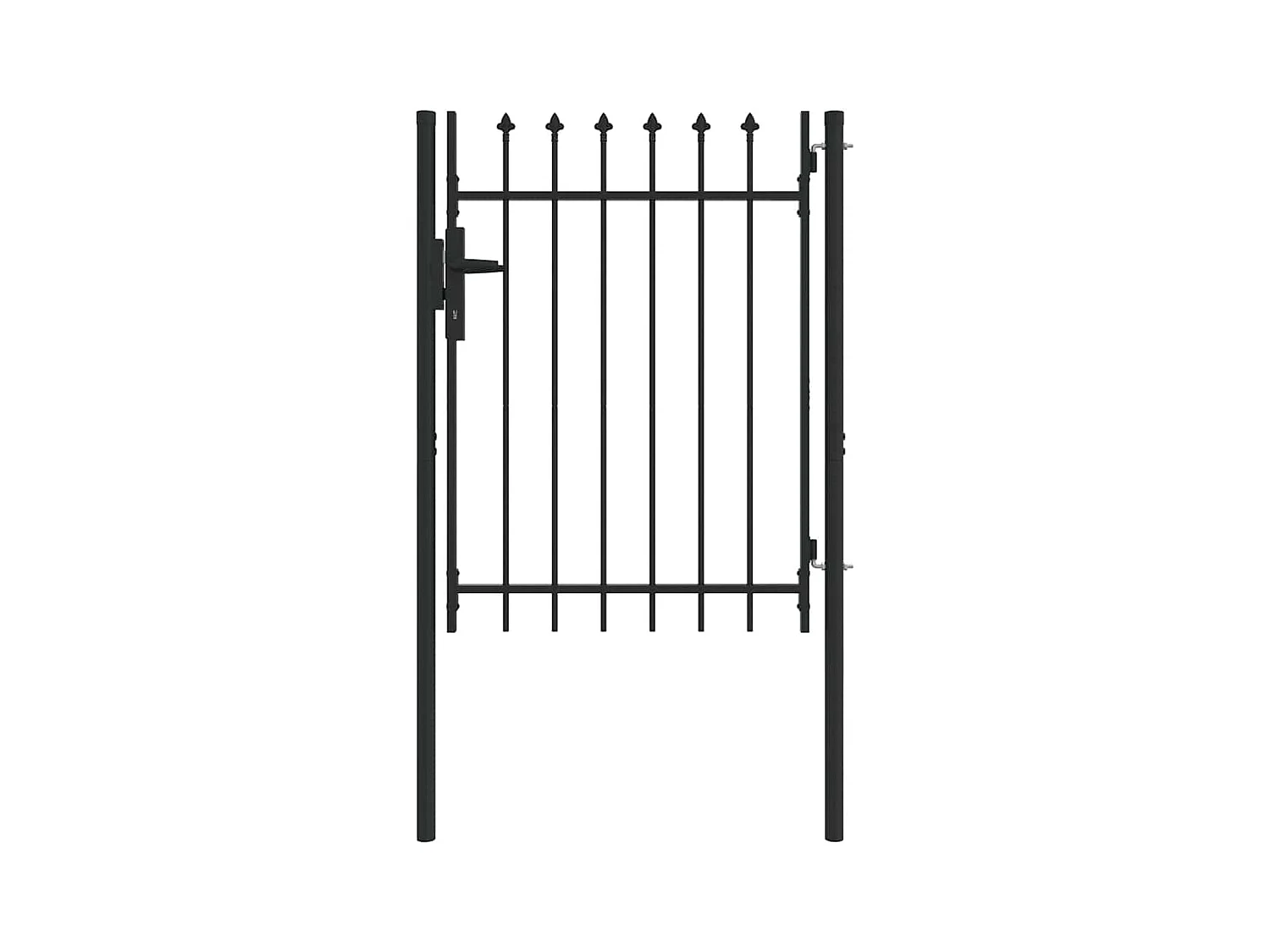 Cancello per recinzione grigio 100 x 120 cm in acciaio verniciato a polvere