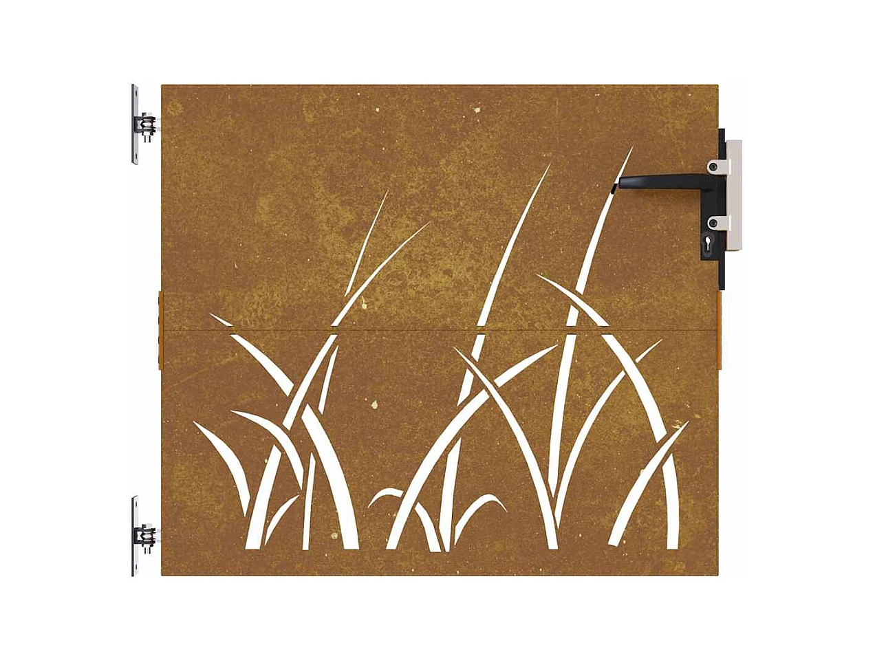 Tuinpoort 85x100 cm cortenstaal grasdesign