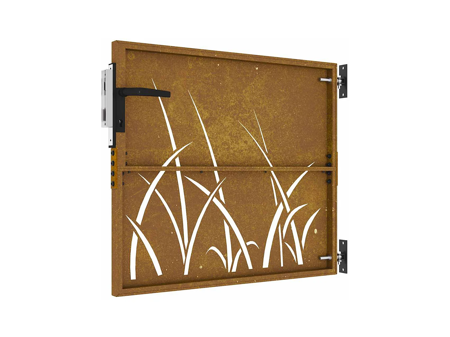 Tuinpoort 85x100 cm cortenstaal grasdesign