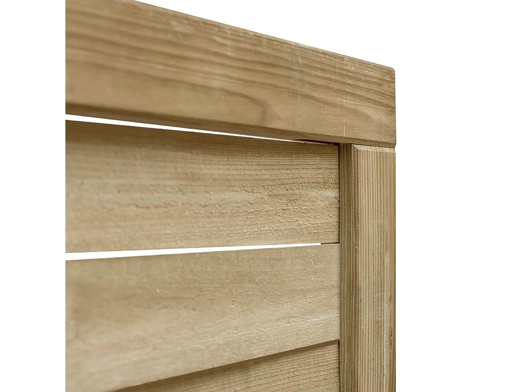 Puerta de jardín de madera de pino impregnada 100x75 cm Verde