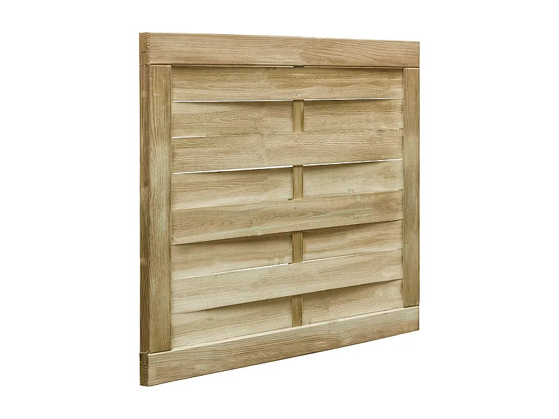 Puerta de jardín de madera de pino impregnada 100x75 cm Verde