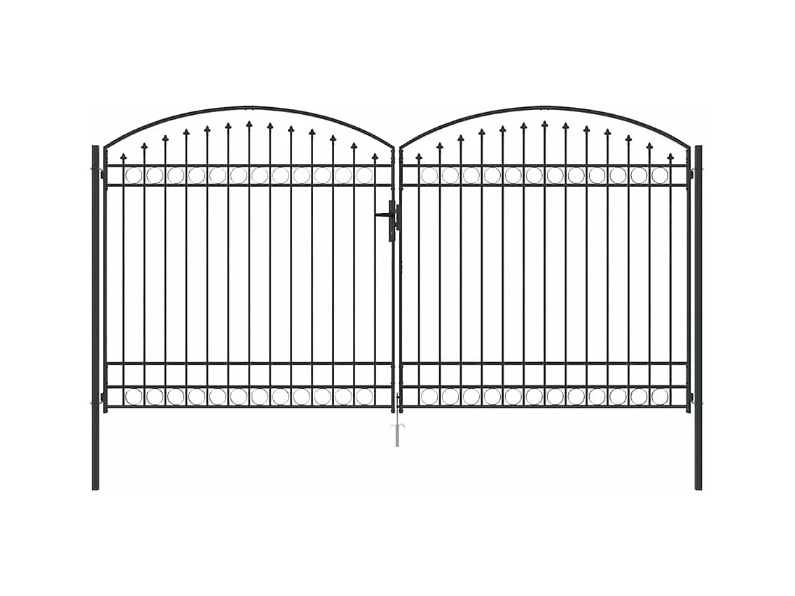 Cancello per recinzione Altro Grigio 400 x 200 cm Acciaio