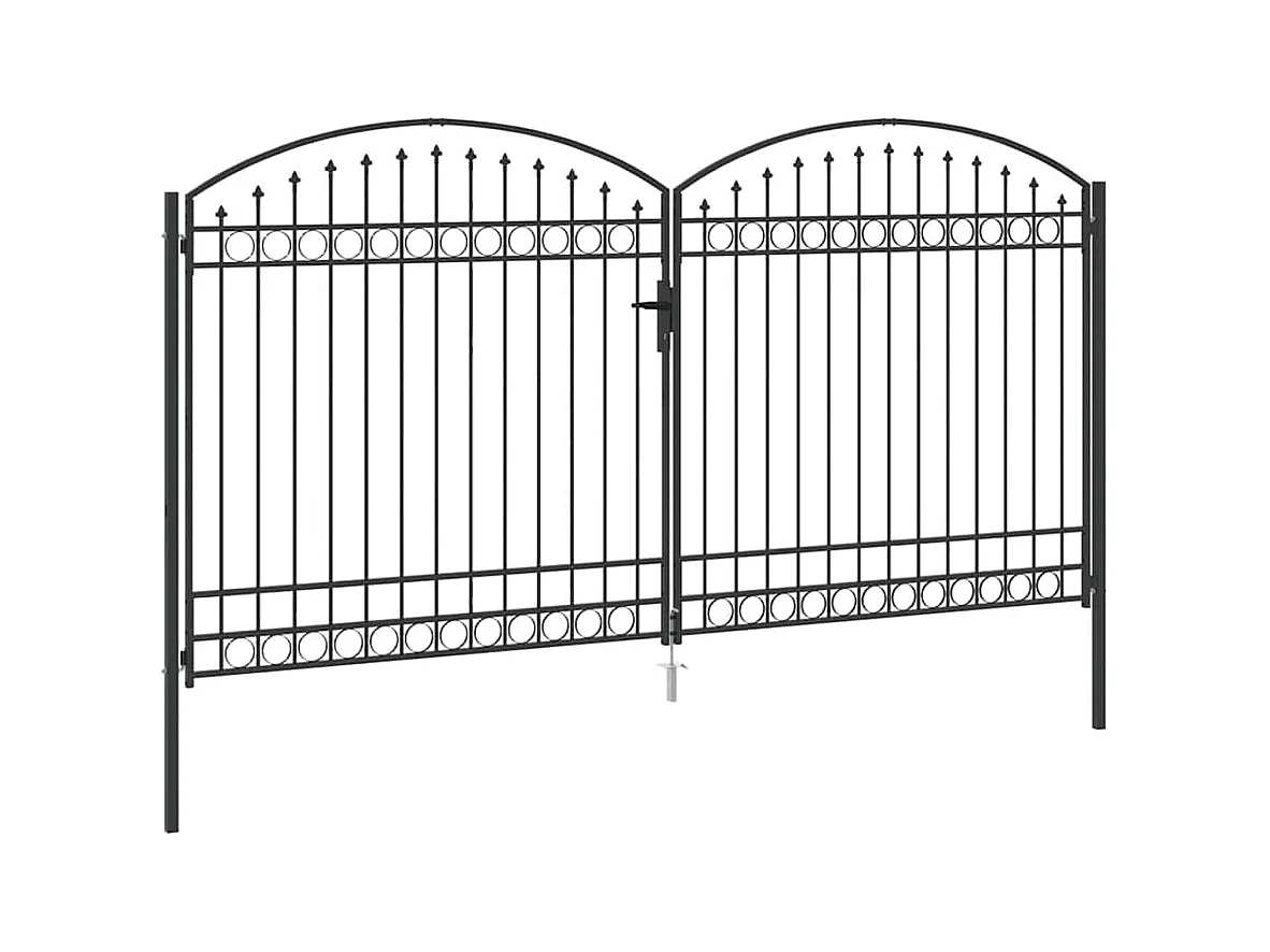 Cancello per recinzione Altro Grigio 400 x 200 cm Acciaio