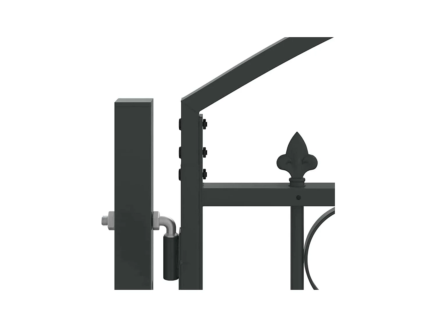 Cancello per recinzione Altro Grigio 400 x 200 cm Acciaio