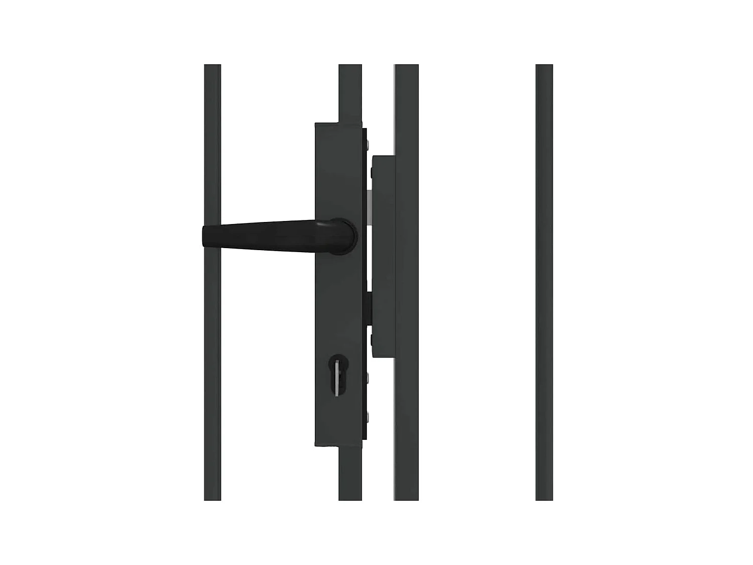 Cancello per recinzione Altro Grigio 400 x 200 cm Acciaio