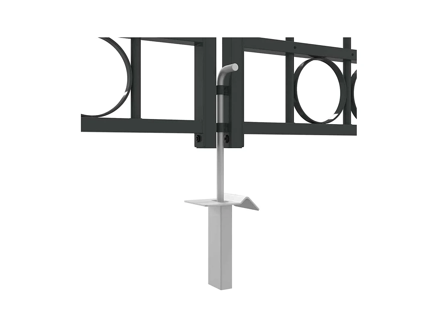 Cancello per recinzione Altro Grigio 400 x 200 cm Acciaio