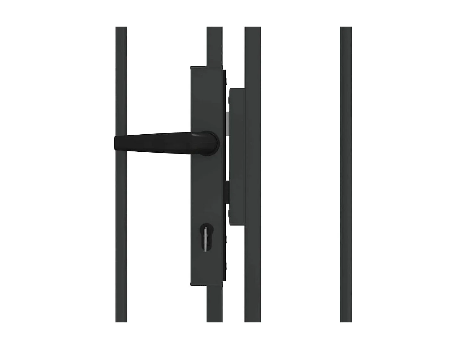 Portail de clôture Autre Gris 400 x 200 cm Acier