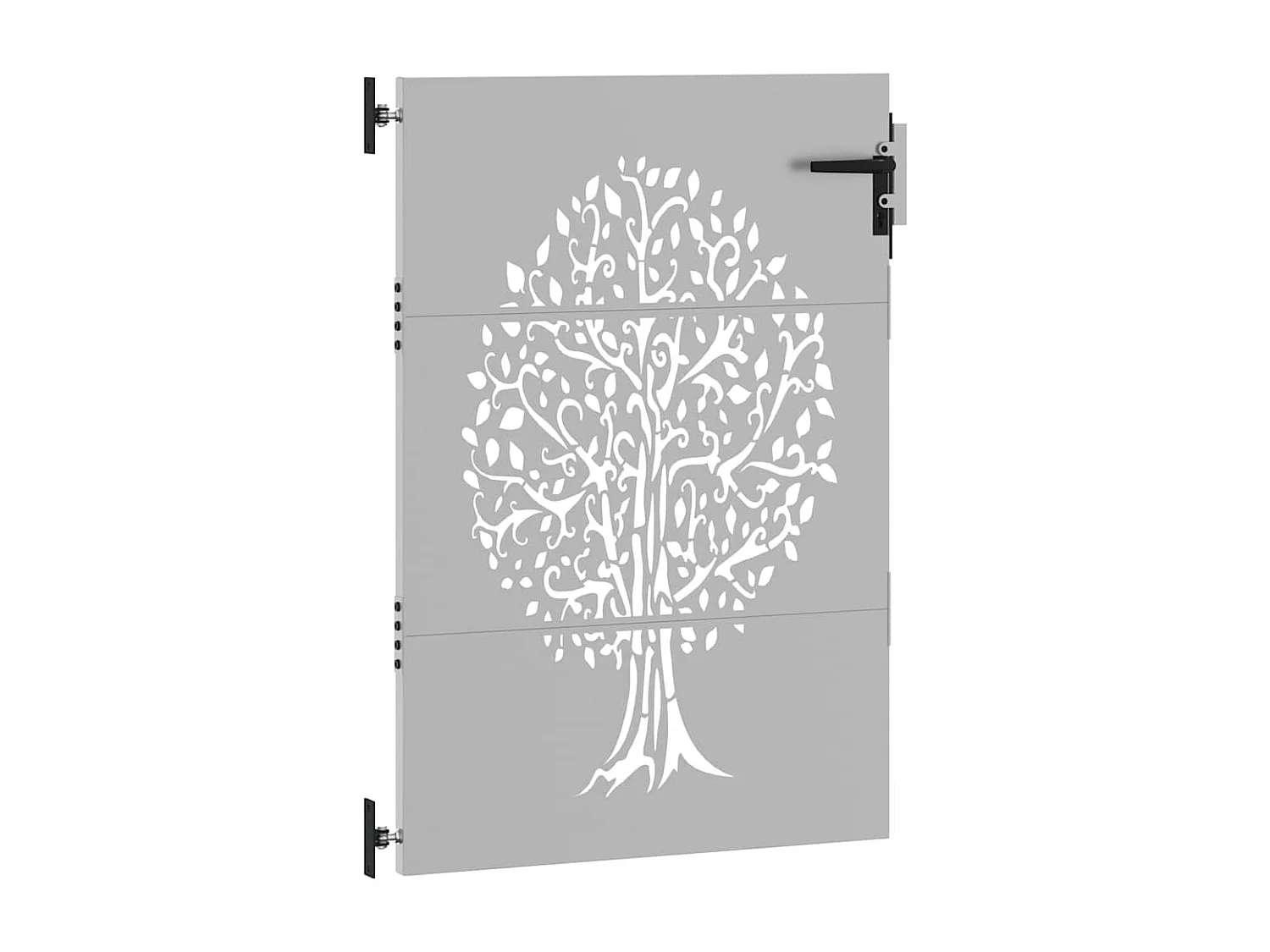 Cancello da giardino 85x150 cm in acciaio corten design albero
