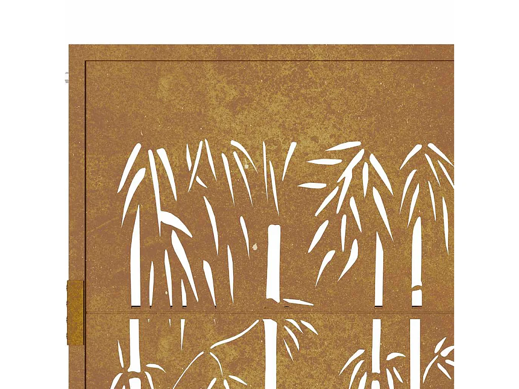 Gartentor 105x155 cm Cortenstahl Bambus Design