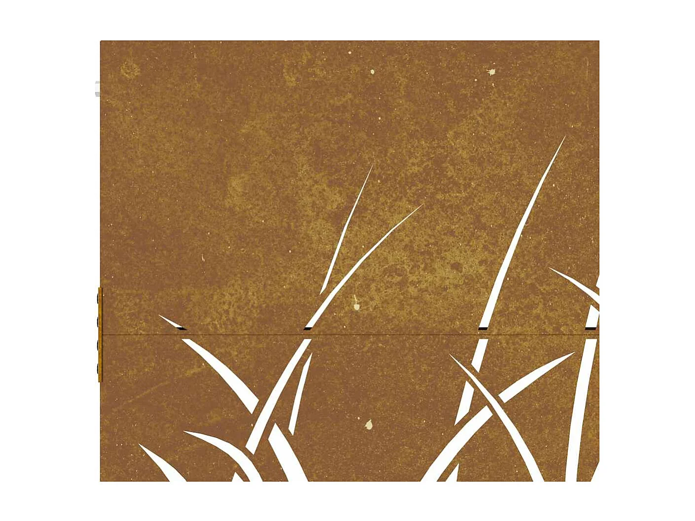 Cancello da giardino 105x80 cm in acciaio corten design erba