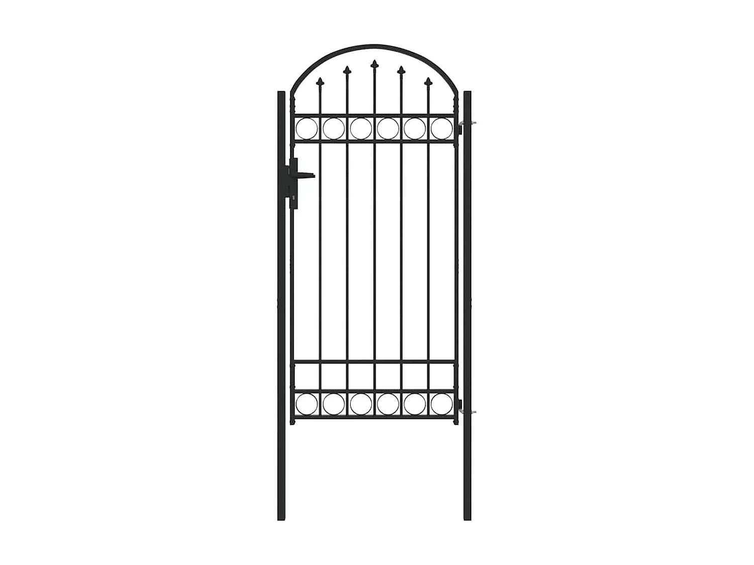 Porte de Clôture Gris 100 x 250 cm Acier peint par poudre