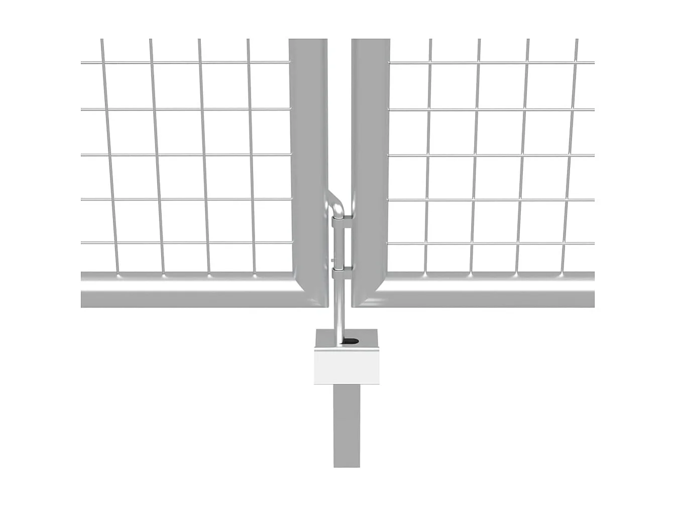 Cancello da giardino in acciaio zincato 415 x 175 cm argento