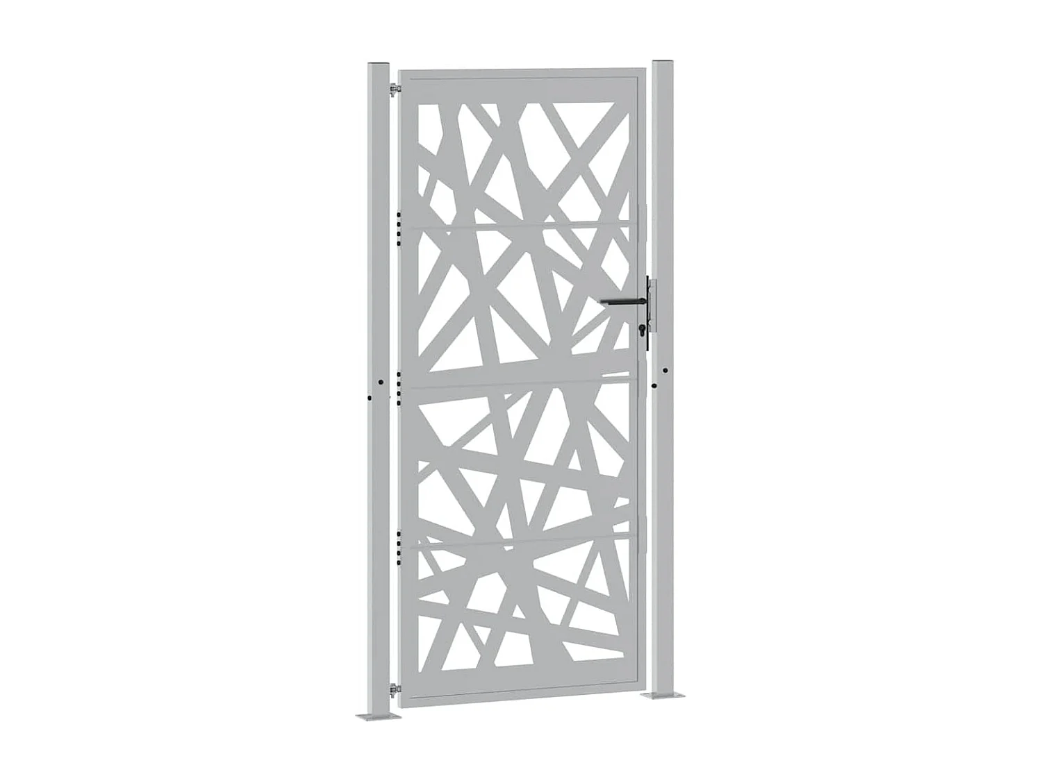 Cancello da giardino in acciaio resistente alle intemperie con design leggero