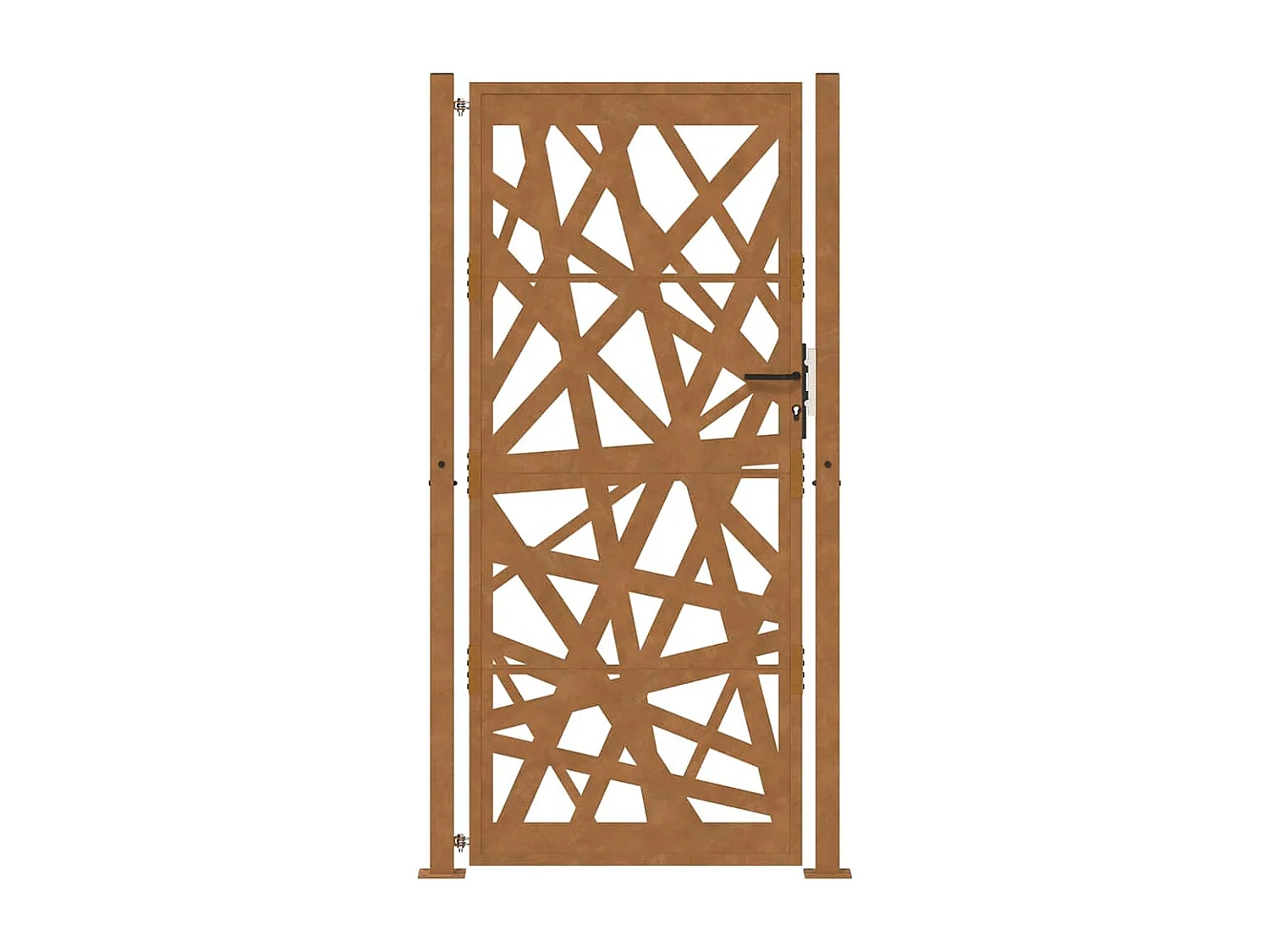 Cancello da giardino in acciaio resistente alle intemperie con design leggero