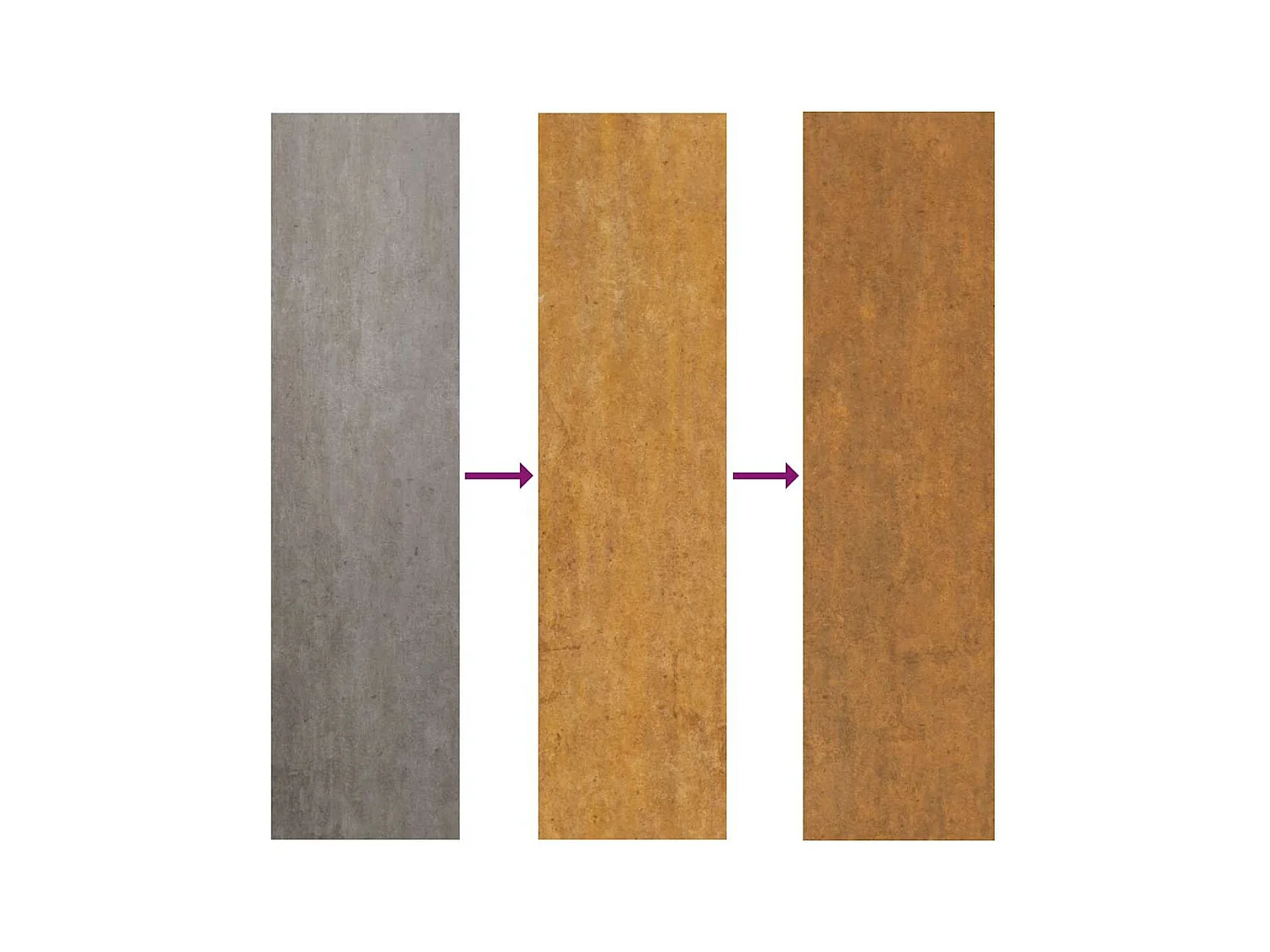 Portail de jardin 105x80 cm acier corten