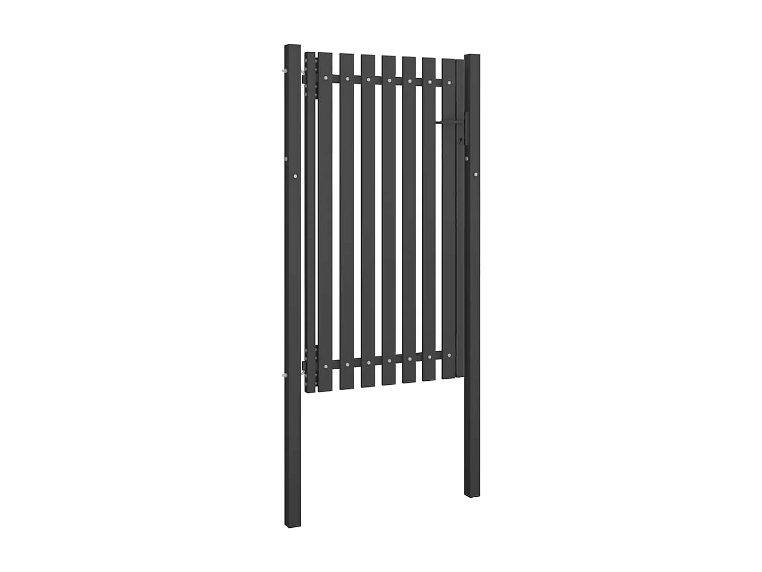 Cancello per recinzione da giardino in acciaio 1x2,25 m antracite