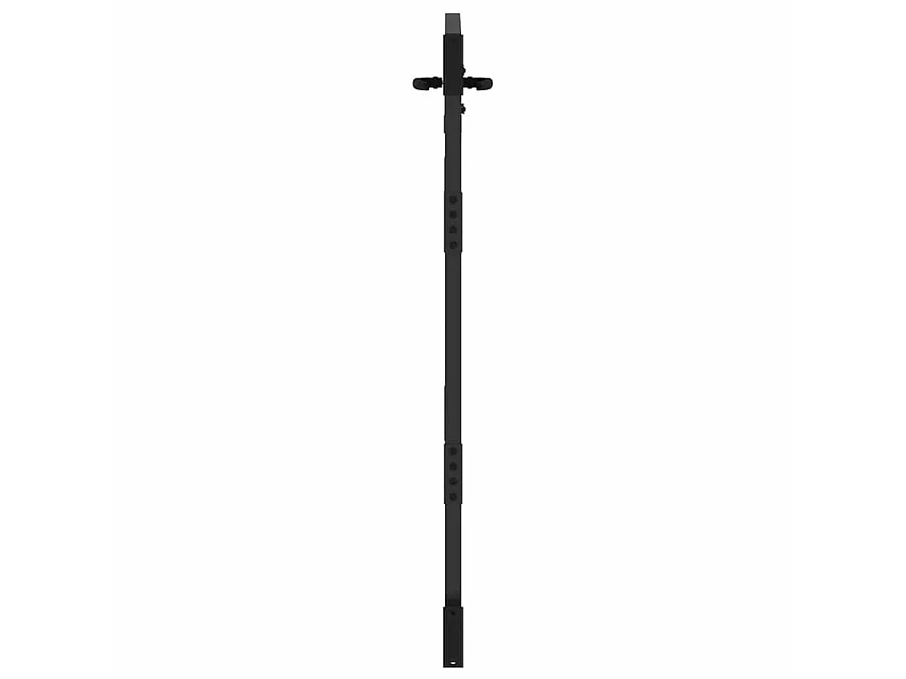 Porte de Jardin Noir 105 x 125 cm Acier peint par poudre