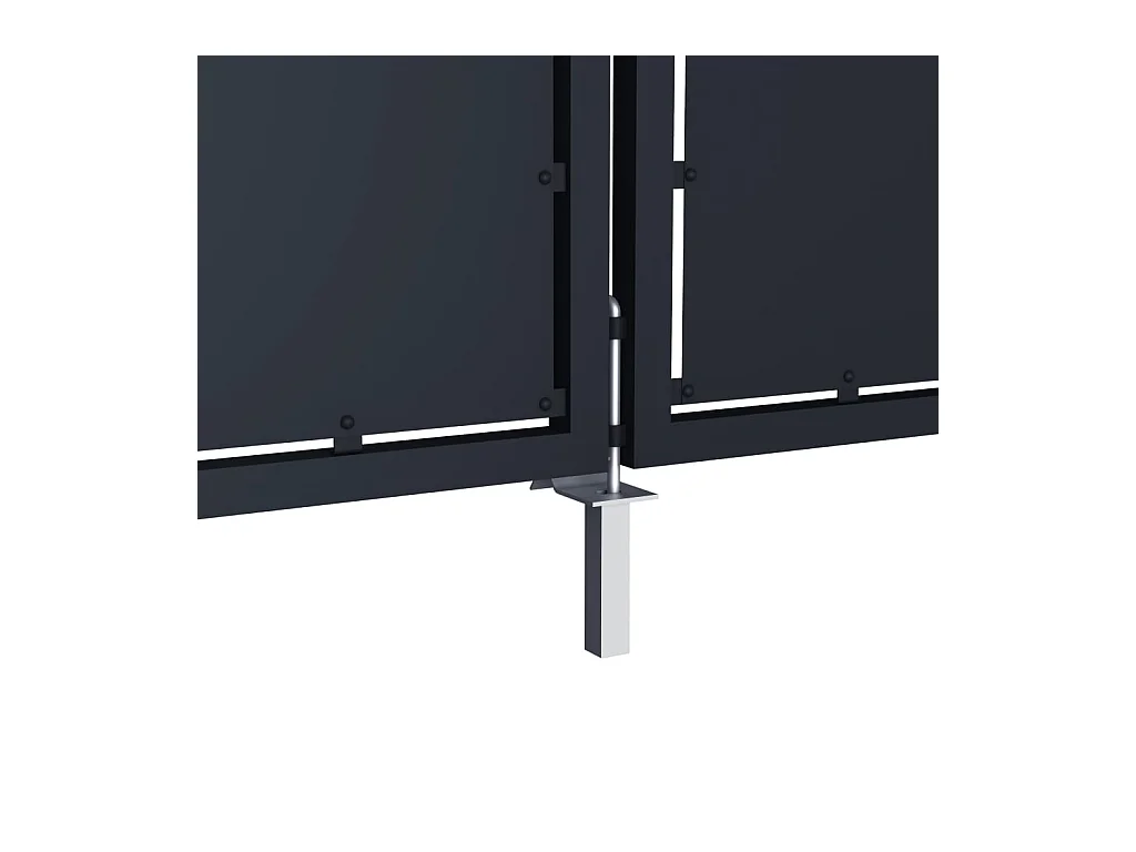 Portail de jardin Acier 300 x 175 cm Anthracite