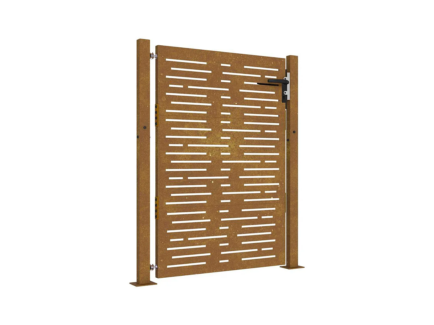 Portail de jardin 105x155 cm acier corten conception de carré