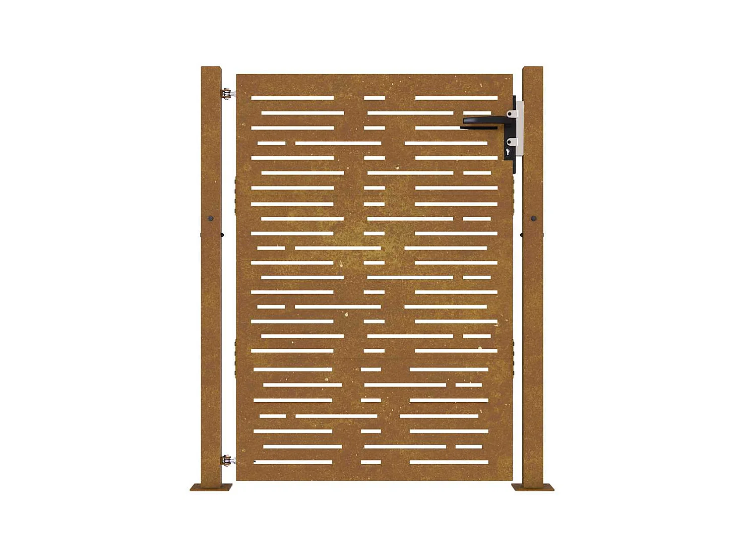 Portail de jardin 105x155 cm acier corten conception de carré