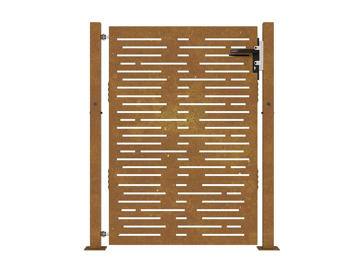 Portail de jardin 105x155 cm acier corten conception de carré