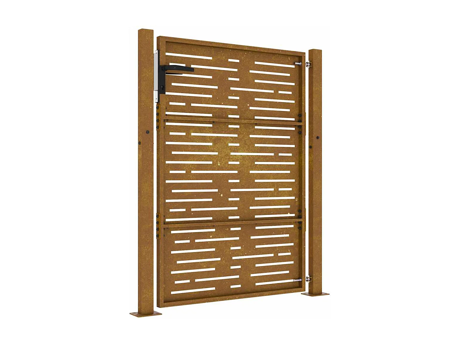 Portail de jardin 105x155 cm acier corten conception de carré