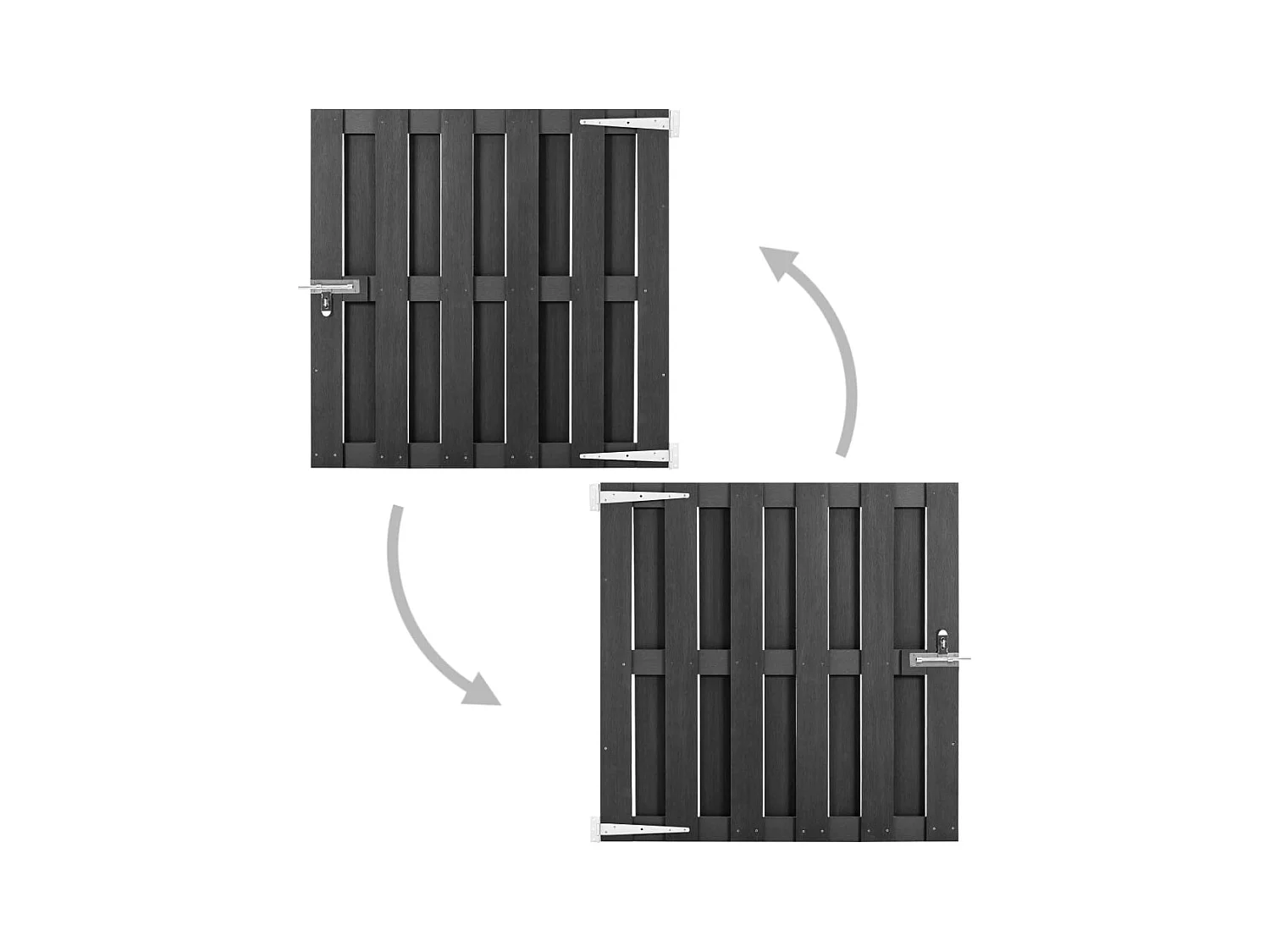 WPC Poort 100x100 cm Grijs