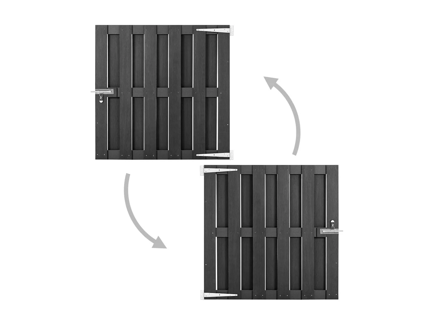 Portillon WPC 100x100 cm Gris