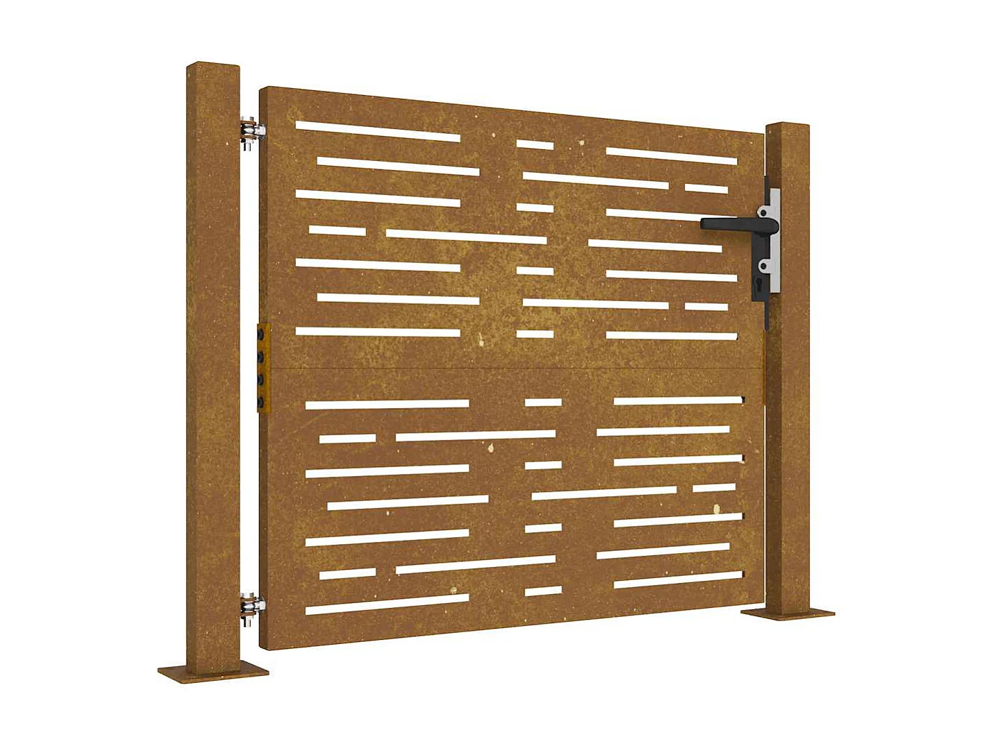 Puerta de jardín 105x105 cm acero corten diseño cuadrado