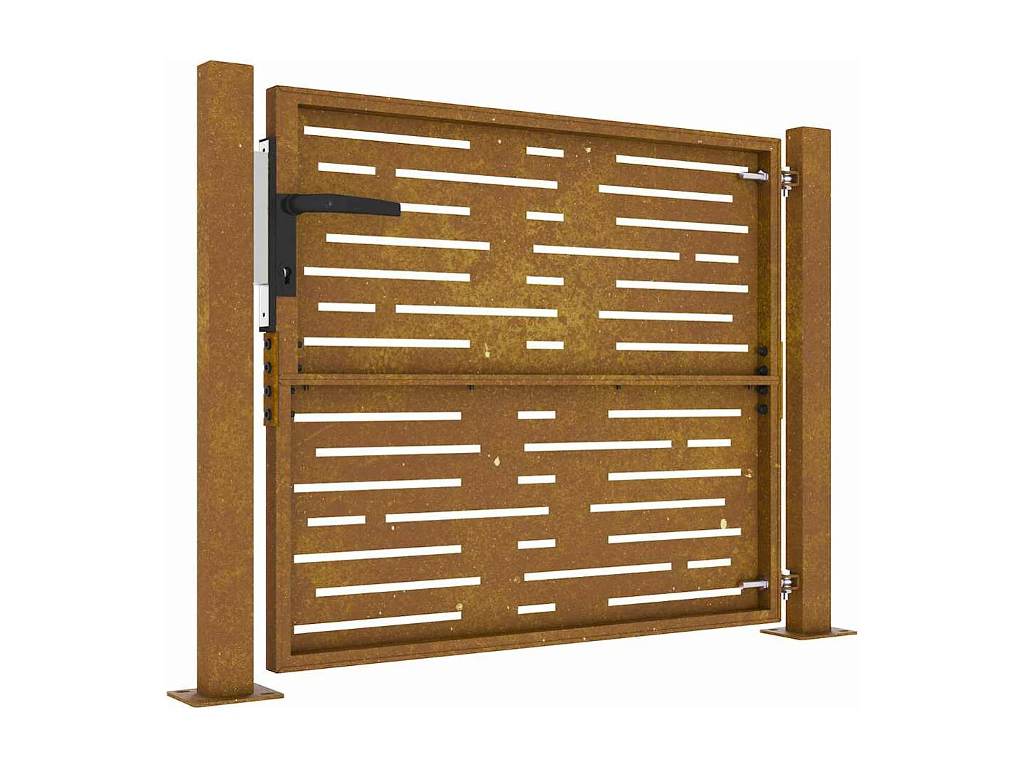 Puerta de jardín 105x105 cm acero corten diseño cuadrado