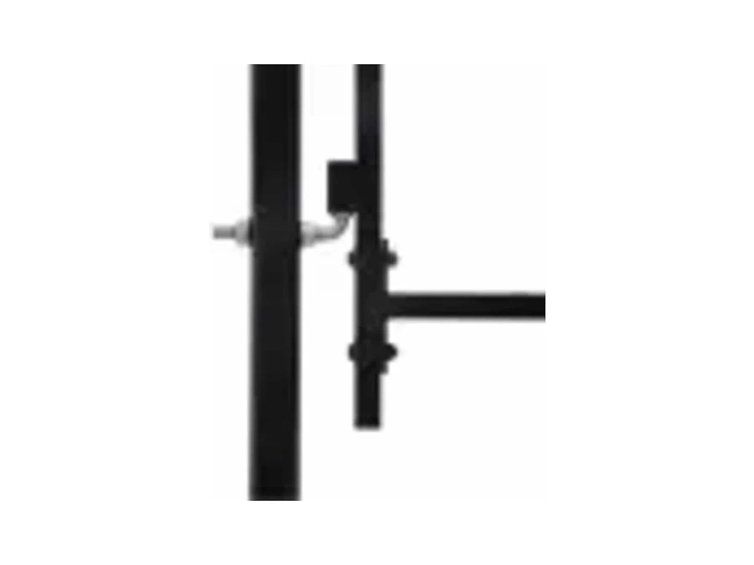 Cancello doppio con punta superiore Acciaio 3x1,5 m Nero