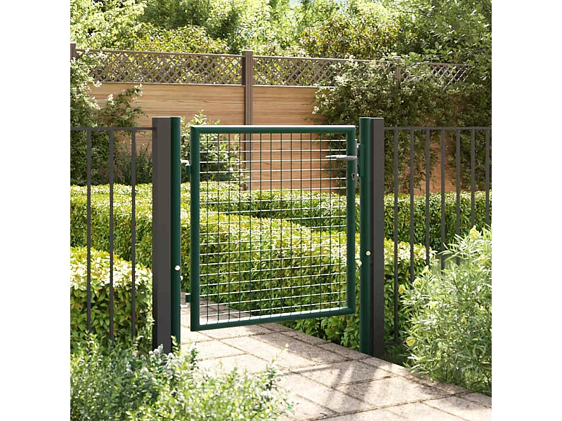 Cancello in acciaio 100x75 cm verde