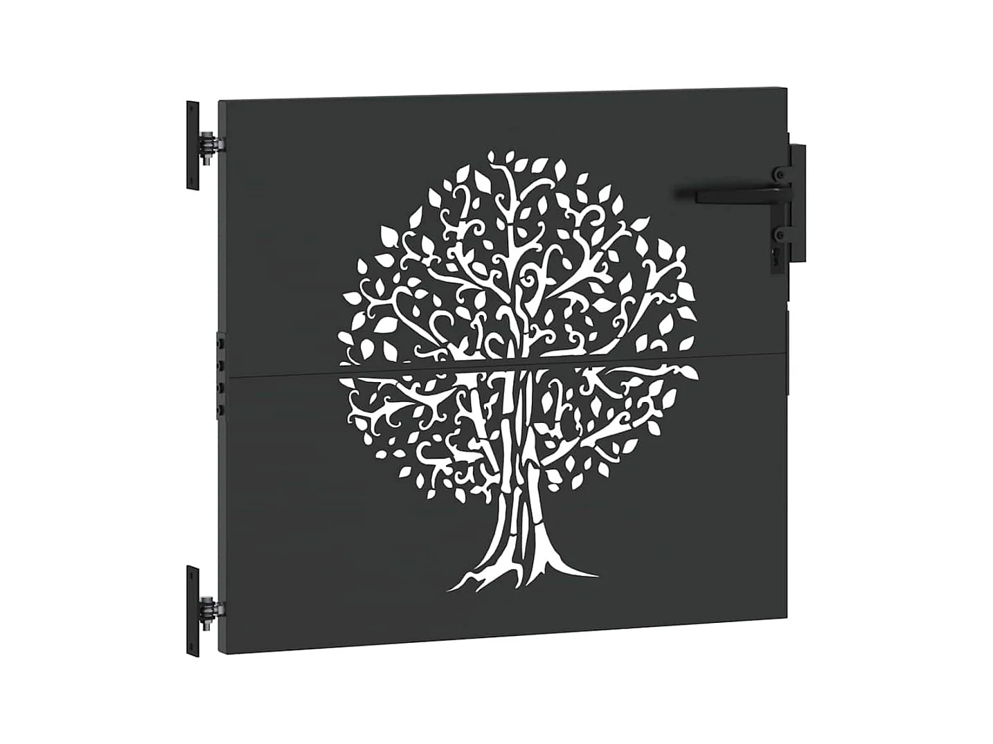 Porte de Jardin, Portail de Jardin 85x75 cm Design Arbre en Acier Corten