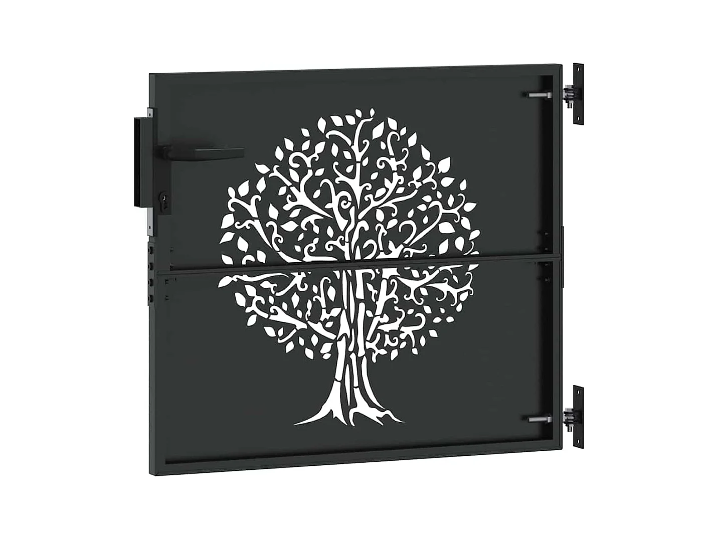 Porte de Jardin, Portail de Jardin 85x75 cm Design Arbre en Acier Corten