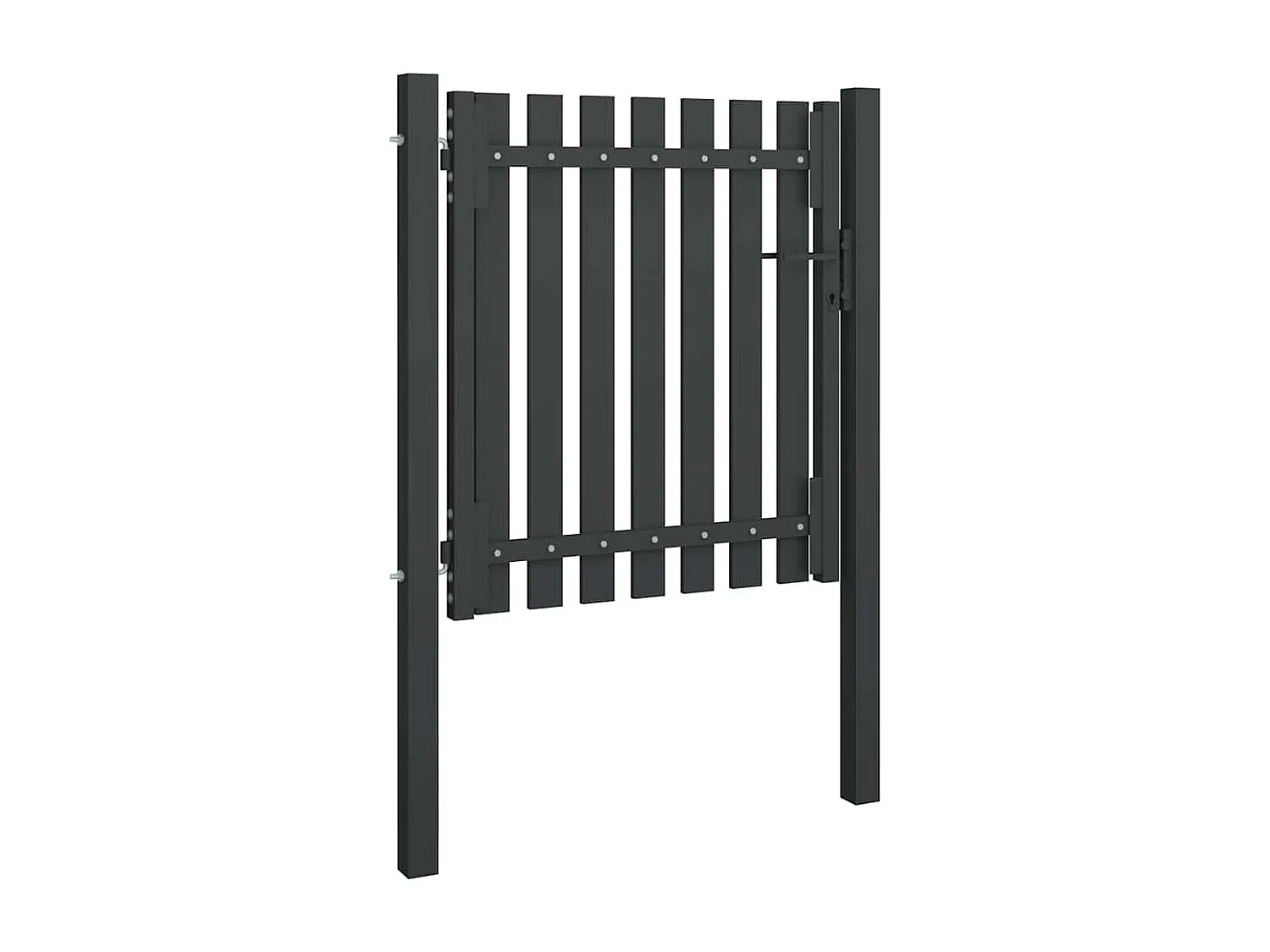 Cancello per recinzione da giardino in acciaio 1x1,25 m antracite