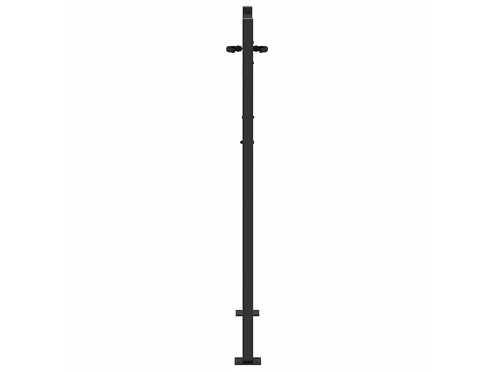 Porte de Jardin Noir 105 x 125 cm Acier peint par poudre