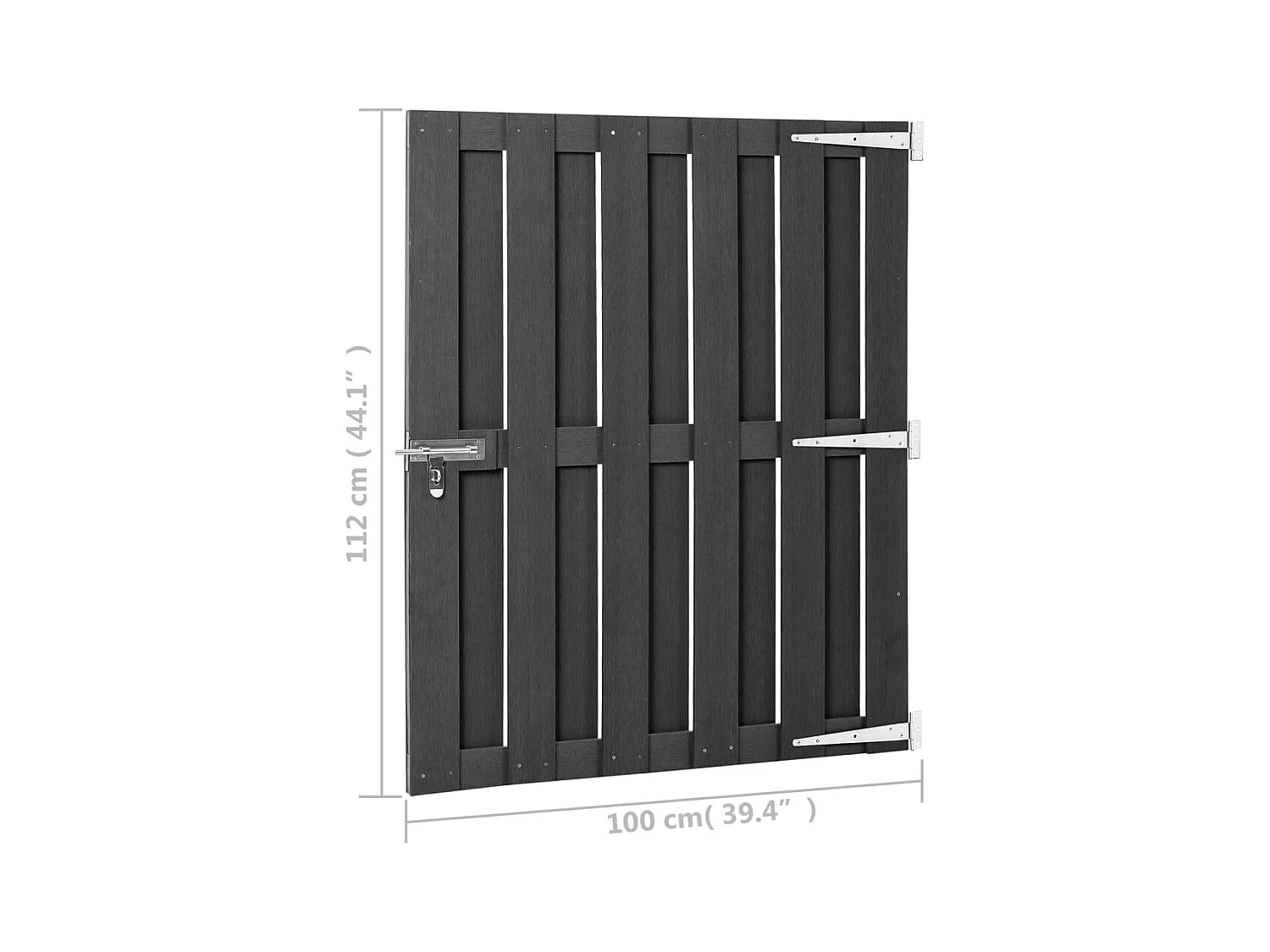 Portillon WPC 100x112 cm Gris