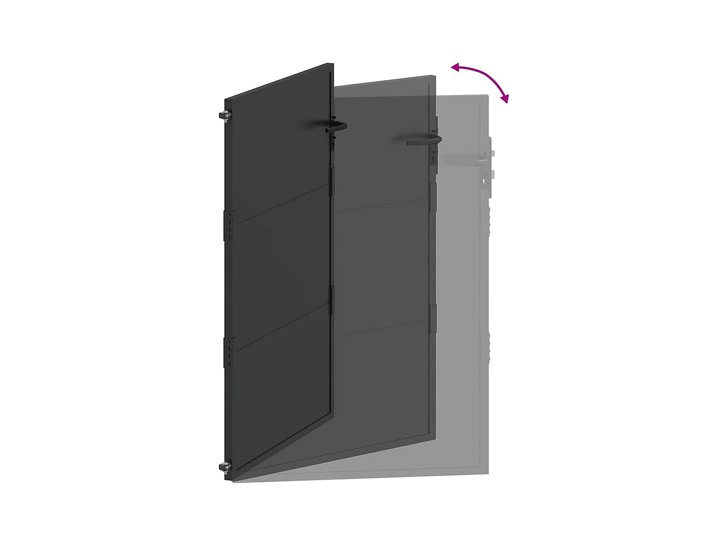 Puerta de jardín, Puerta de jardín 105x200 cm en acero Corten