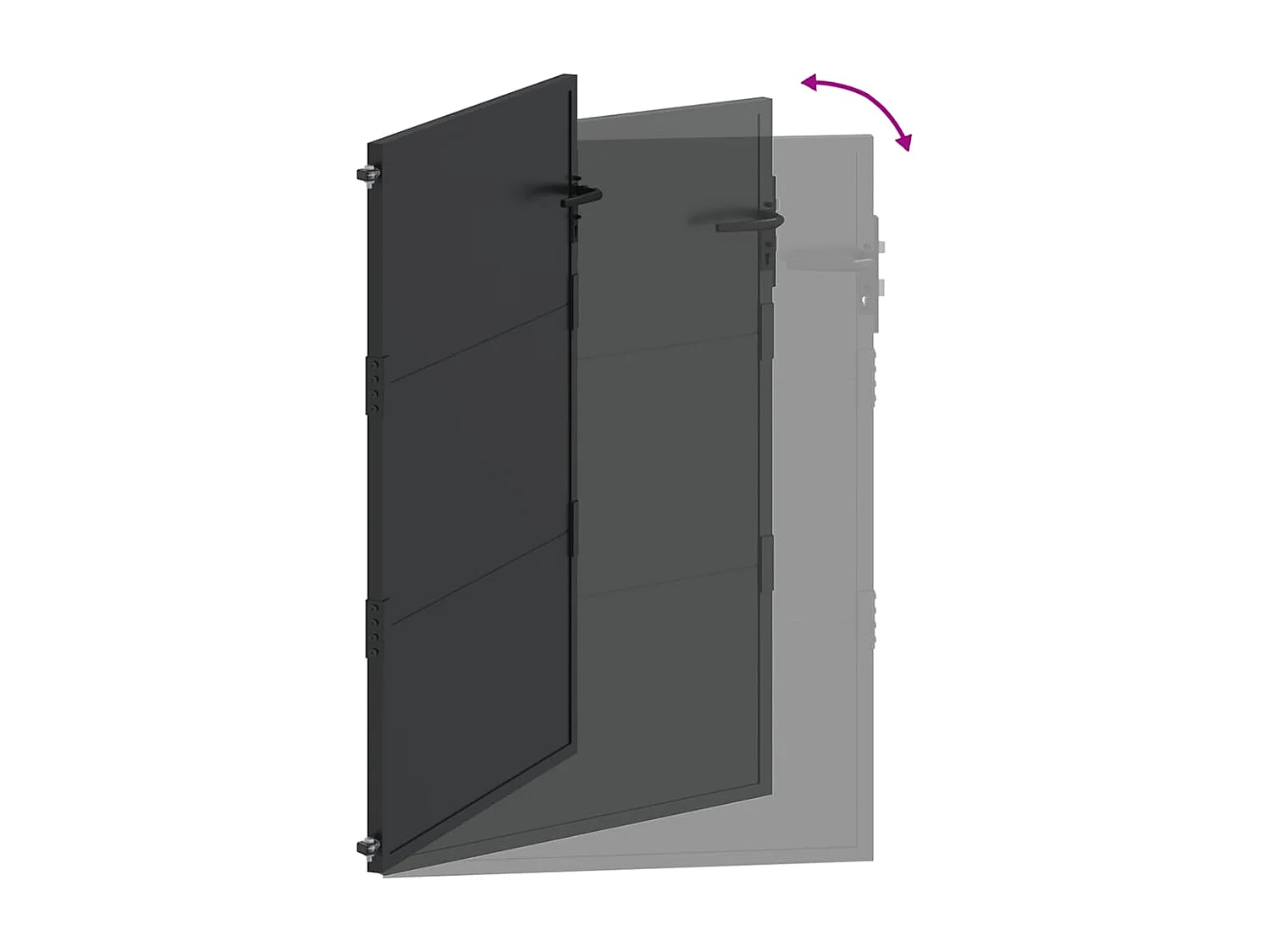 Porte de Jardin, Portail de jardin 105x200 cm en acier corten