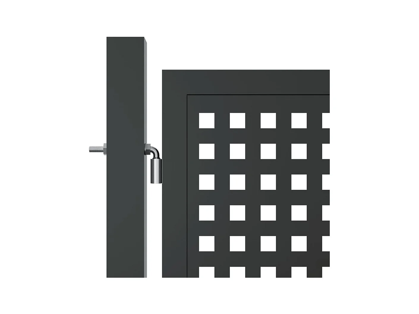 Antraciet tuinpoort 400x150 cm staal