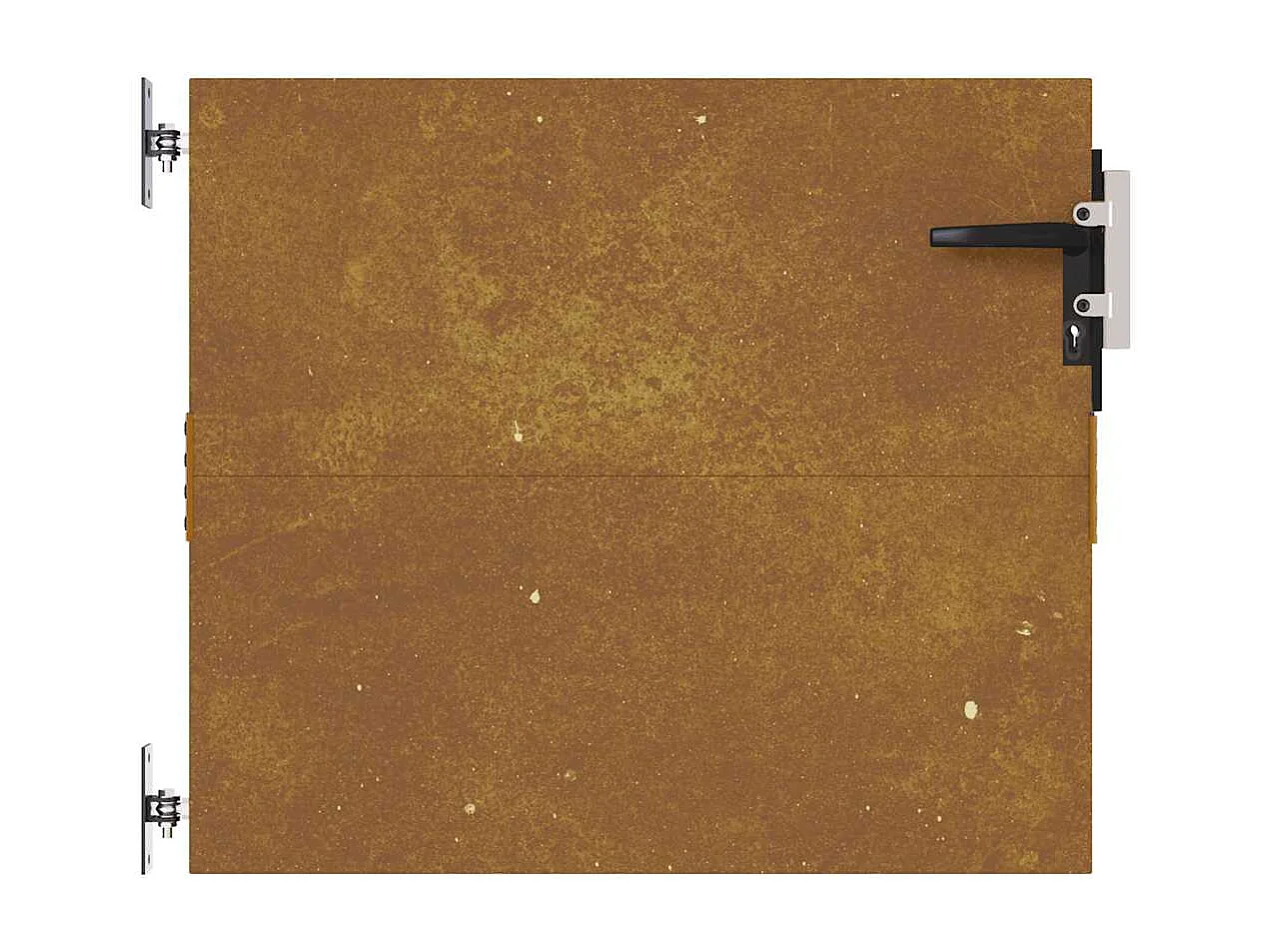 Cancello da giardino 85x100 cm in acciaio corten